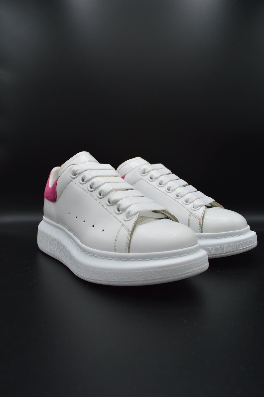 Alexander Mcqueen Oversize blanc/rose fuchsia - 36,5