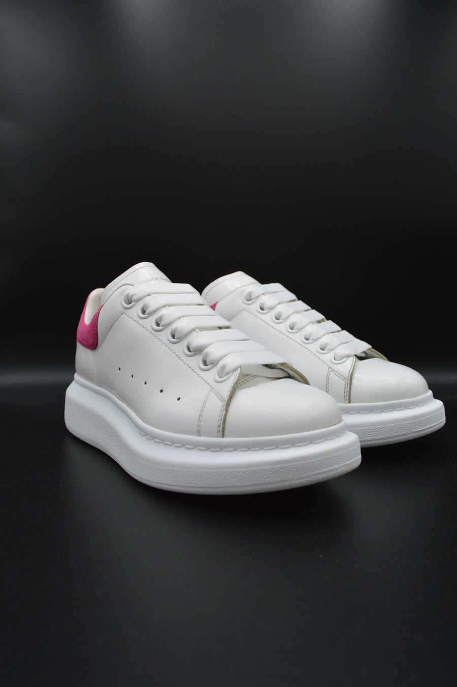 Alexander Mcqueen Oversize blanc/rose fuchsia - 36,5
