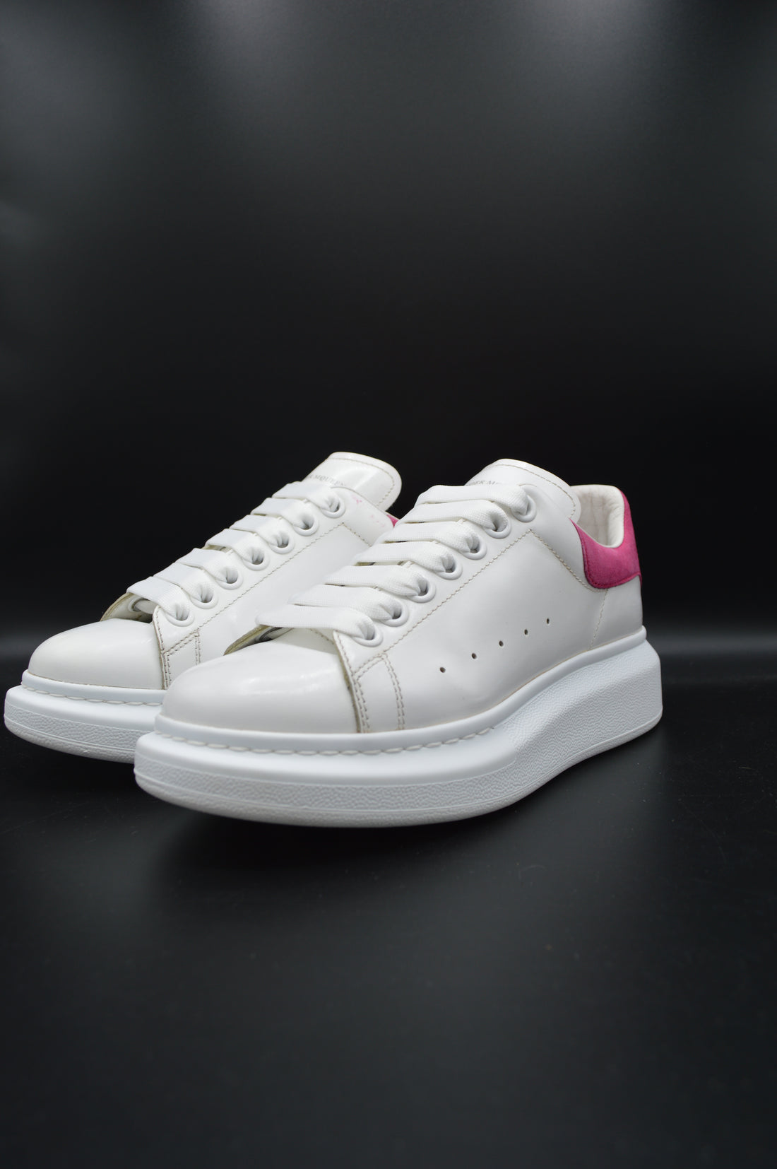 Alexander Mcqueen Oversize blanc/rose fuchsia - 36,5