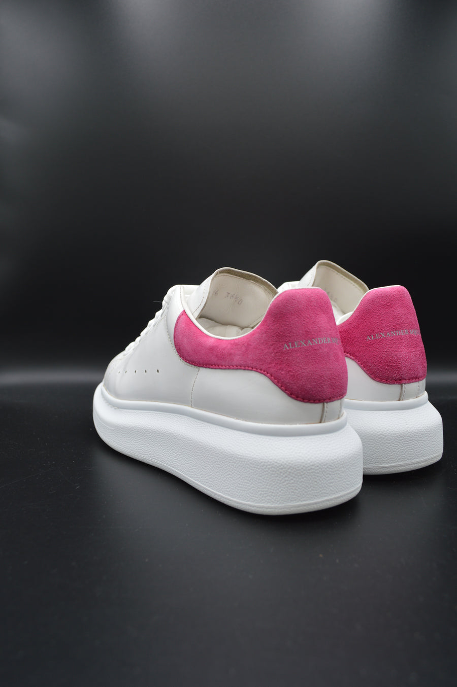 Alexander Mcqueen Oversize blanc/rose fuchsia - 36,5