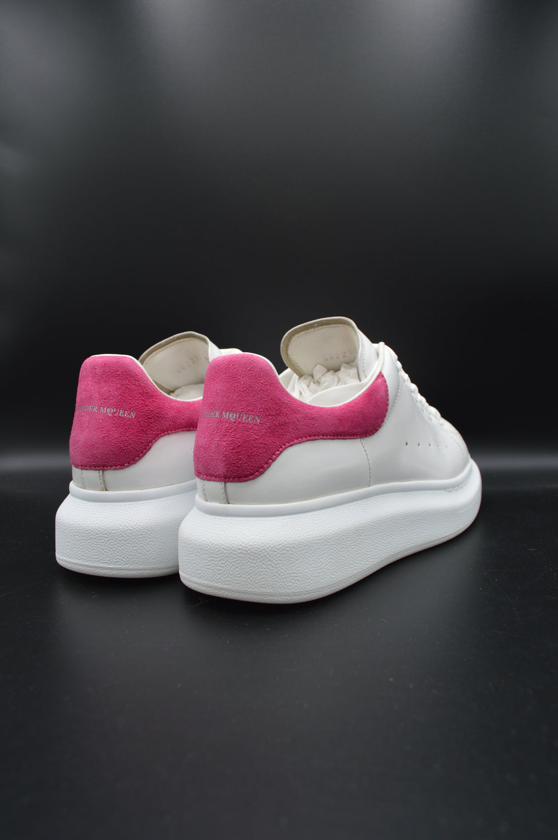 Alexander Mcqueen Oversize blanc/rose fuchsia - 36,5