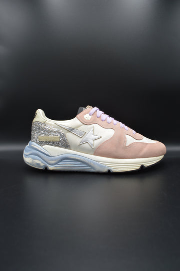 Golden Goose Running Sole rose/blanc/paillette argent - T39