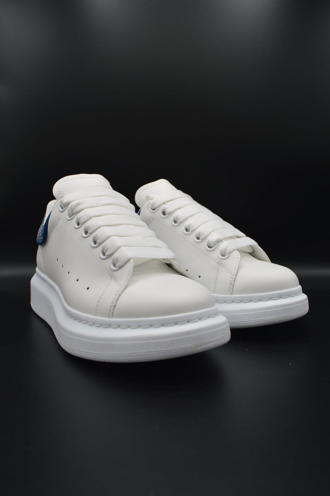 Alexander Mcqueen Oversize blanc/paillette bleu/violet - T38