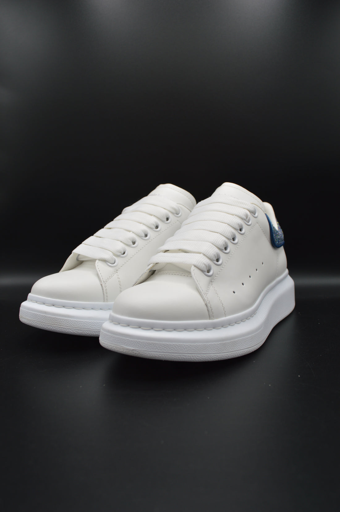 Alexander Mcqueen Oversize blanc/paillette bleu/violet - T38