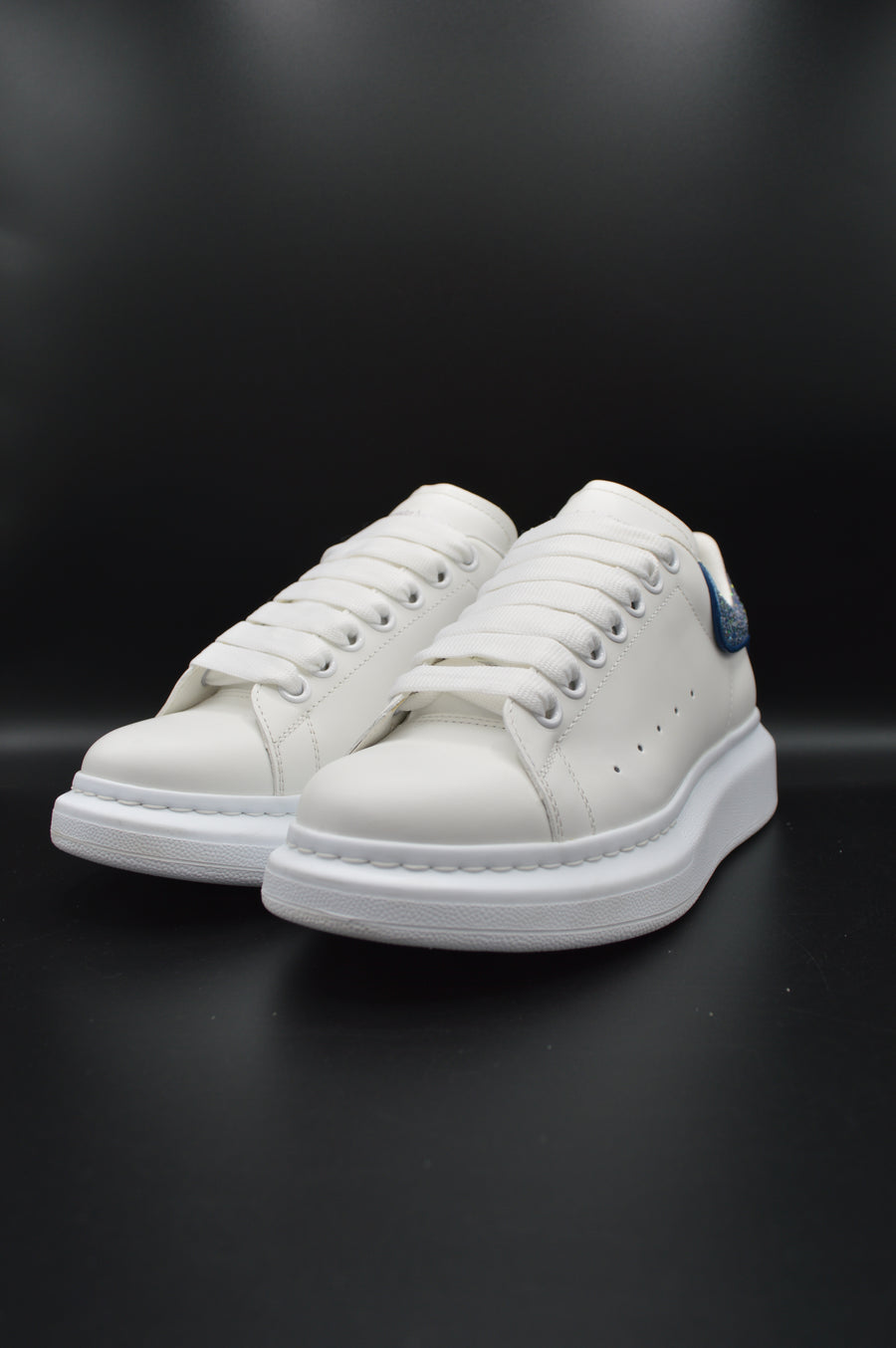 Alexander Mcqueen Oversize blanc/paillette bleu/violet - T38