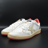 Golden Goose Ballstar blanc/rouge/paillette argent/gris - T37