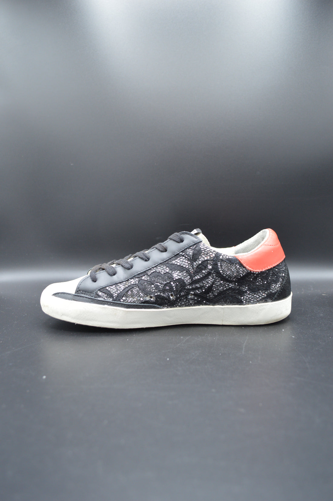 Golden Goose Superstar paillette noir/blanc/rouge/gris - T36