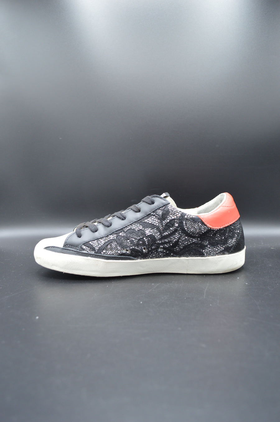 Golden Goose Superstar paillette noir/blanc/rouge/gris - T36