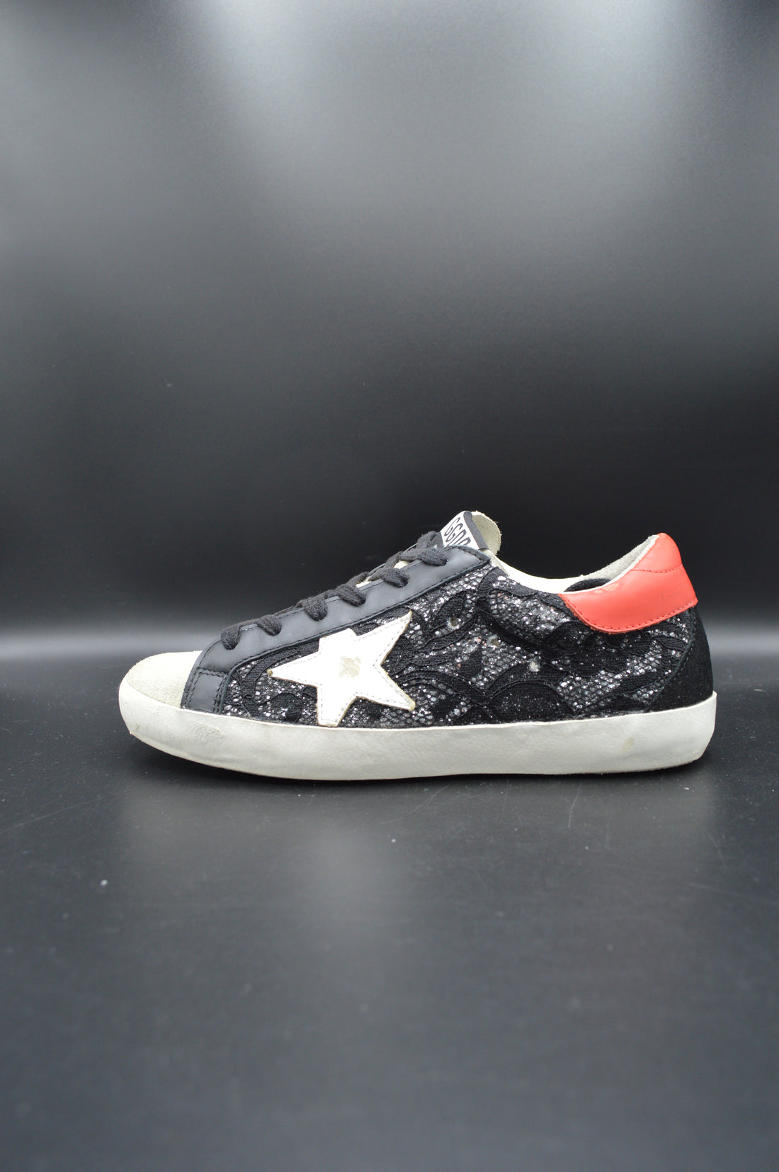 Golden Goose Superstar paillette noir/blanc/rouge/gris - T36
