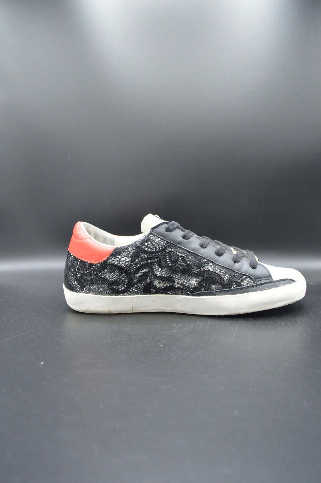 Golden Goose Superstar paillette noir/blanc/rouge/gris - T36