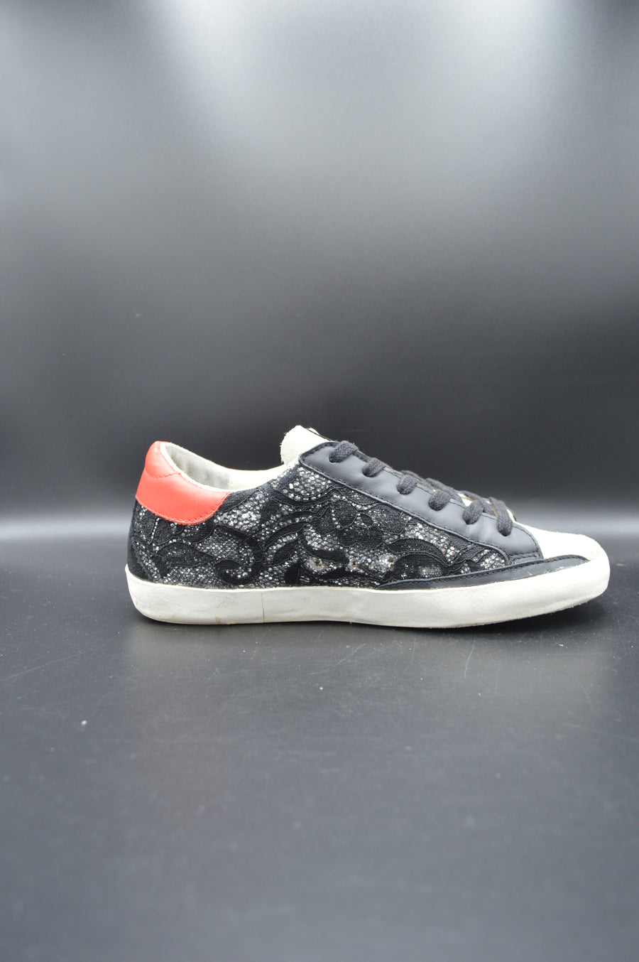 Golden Goose Superstar paillette noir/blanc/rouge/gris - T36