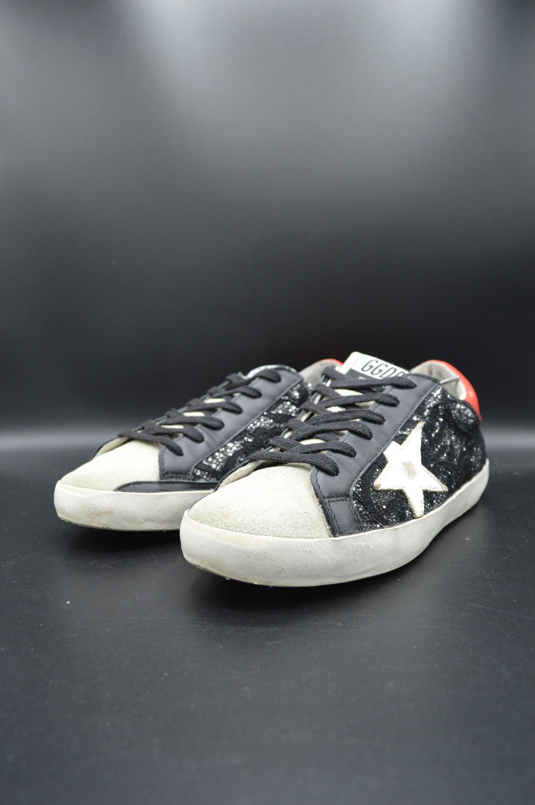 Golden Goose Superstar paillette noir/blanc/rouge/gris - T36