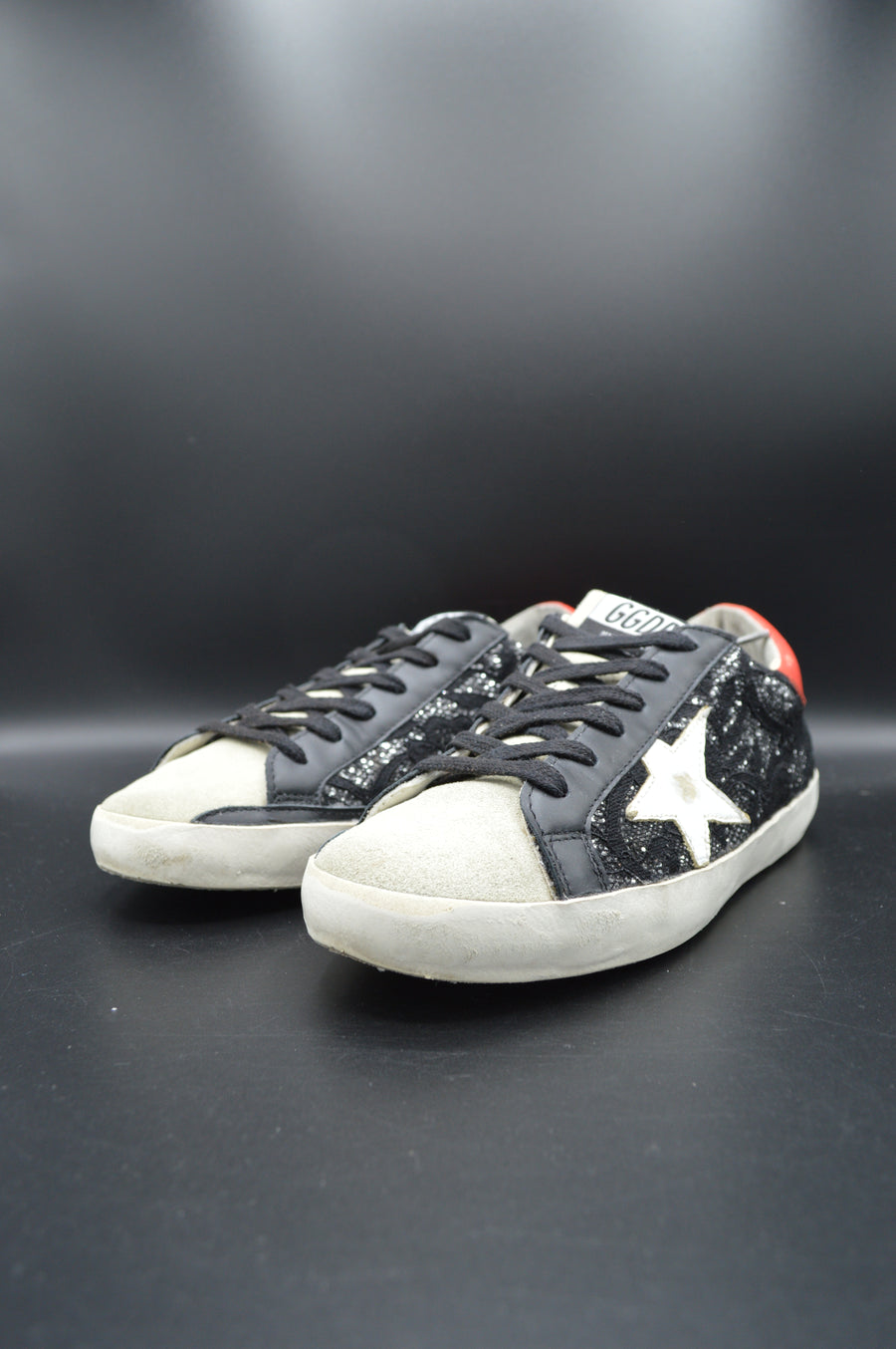 Golden Goose Superstar paillette noir/blanc/rouge/gris - T36