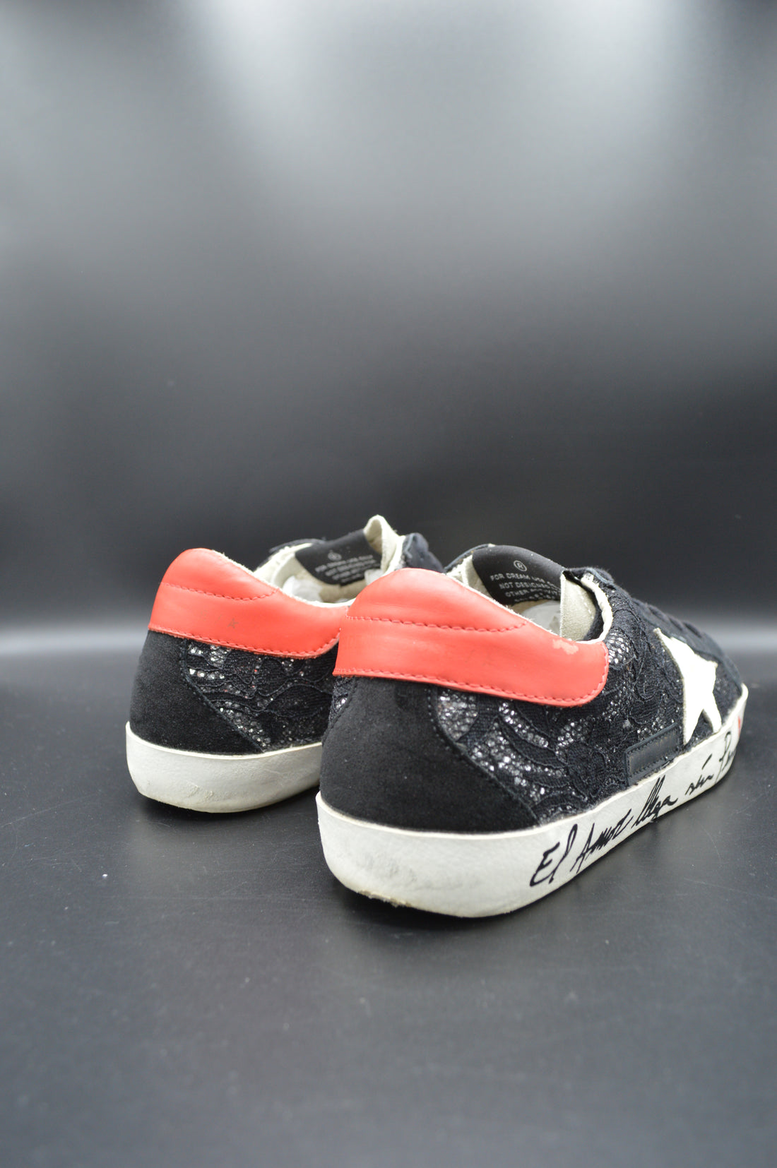 Golden Goose Superstar paillette noir/blanc/rouge/gris - T36