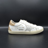 Golden Goose Superstar blanc/paillette or/gris - T37