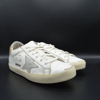 Golden Goose Superstar blanc/paillette or/gris - T37