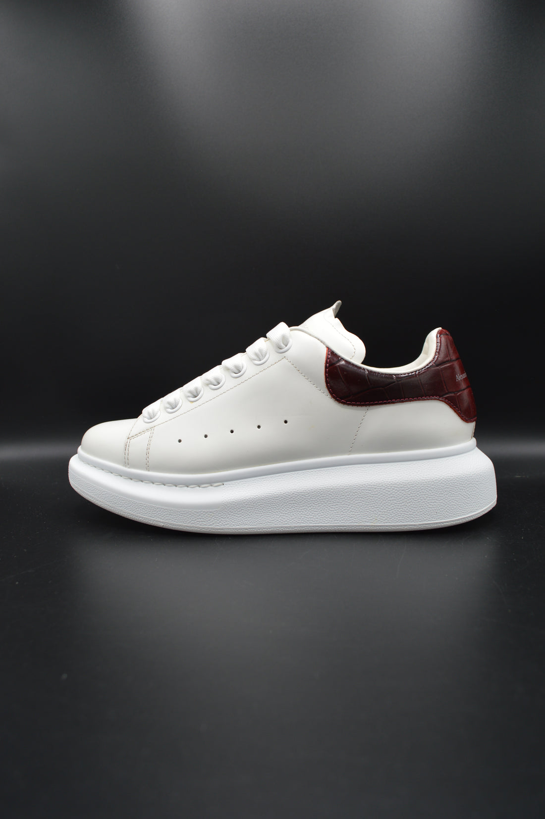 Alexander Mcqueen Oversize blanc/crocodile bordeaux - T37