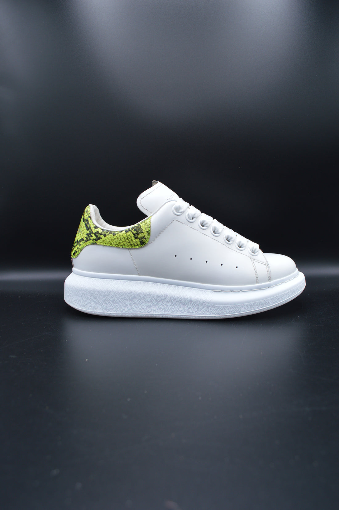 Alexander Mcqueen Oversize blanc/python jaune fluo - T36