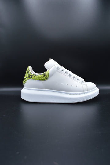 Alexander Mcqueen Oversize blanc/python jaune fluo - T36