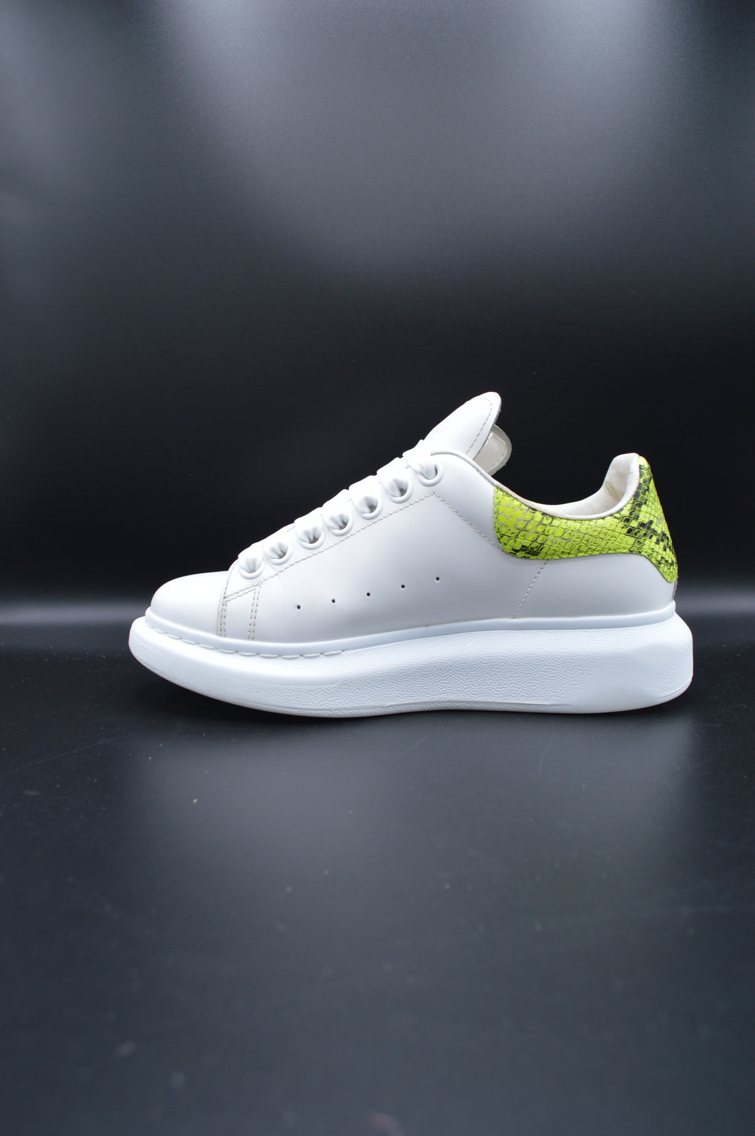 Alexander Mcqueen Oversize blanc/python jaune fluo - T36
