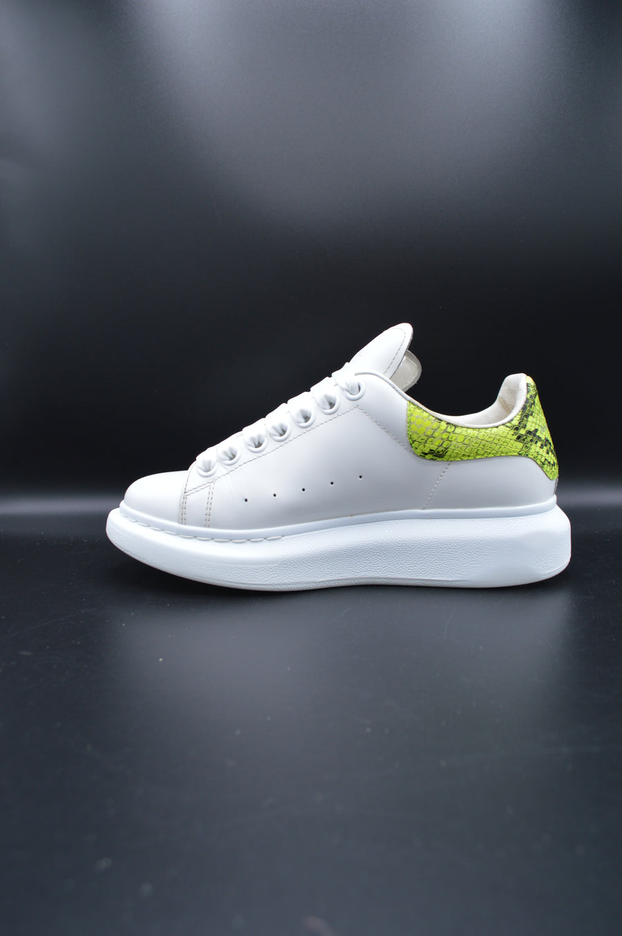 Alexander Mcqueen Oversize blanc/python jaune fluo - T36