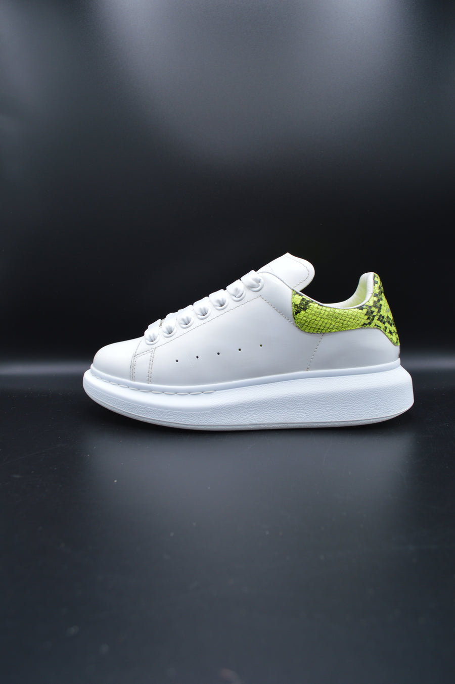 Alexander Mcqueen Oversize blanc/python jaune fluo - T36