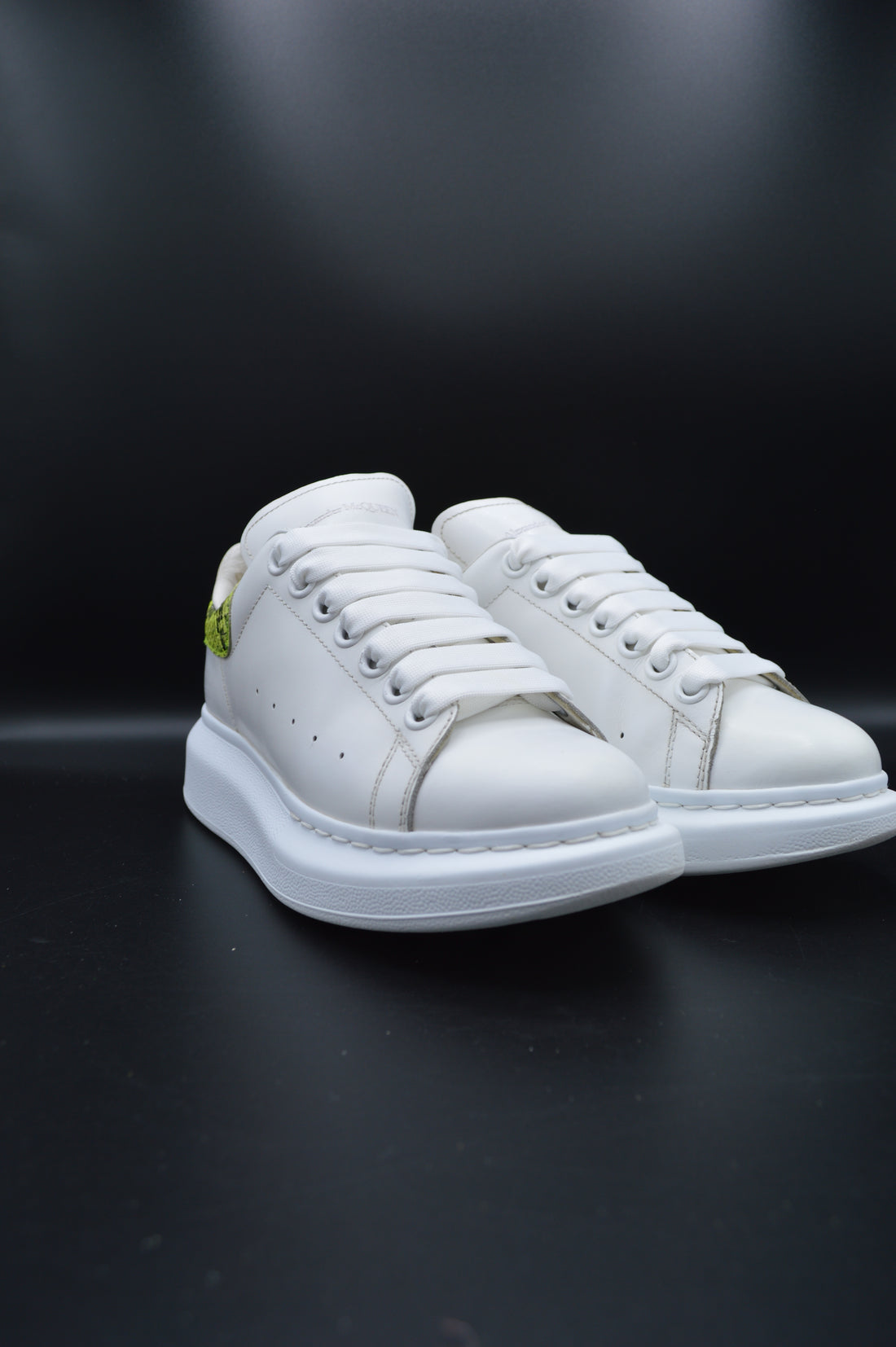 Alexander Mcqueen Oversize blanc/python jaune fluo - T36