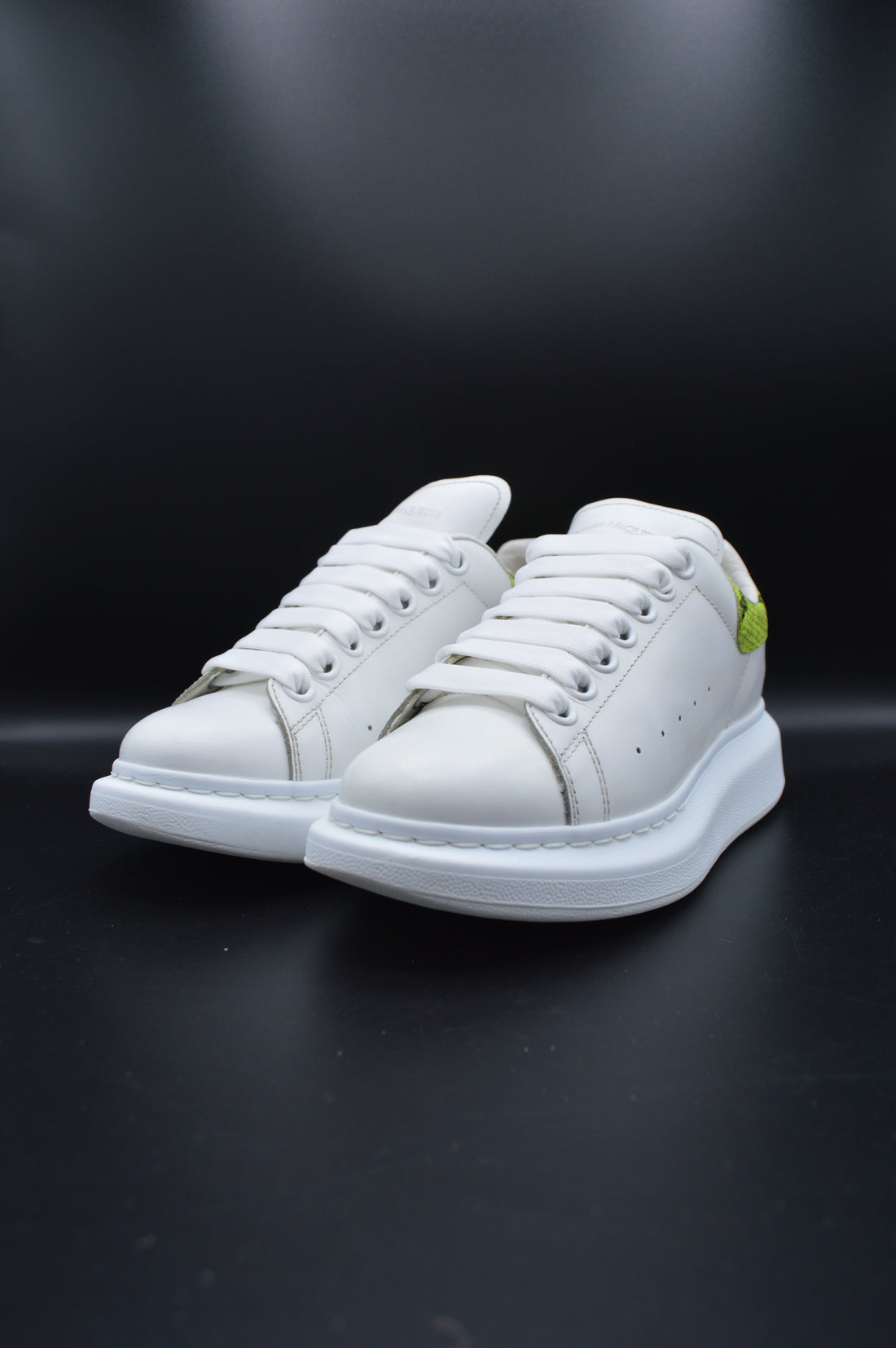 Alexander Mcqueen Oversize blanc/python jaune fluo - T36