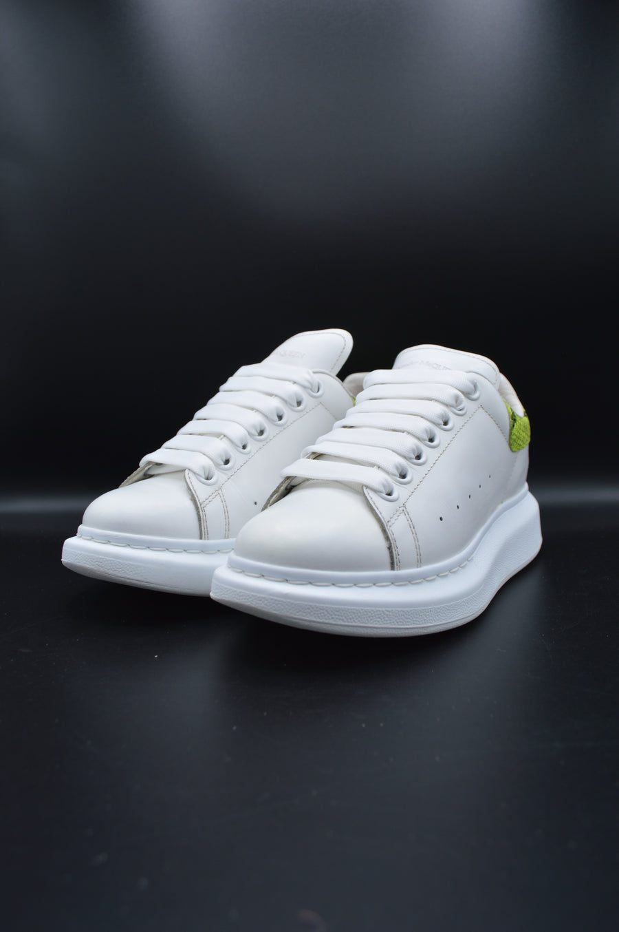 Alexander Mcqueen Oversize blanc/python jaune fluo - T36