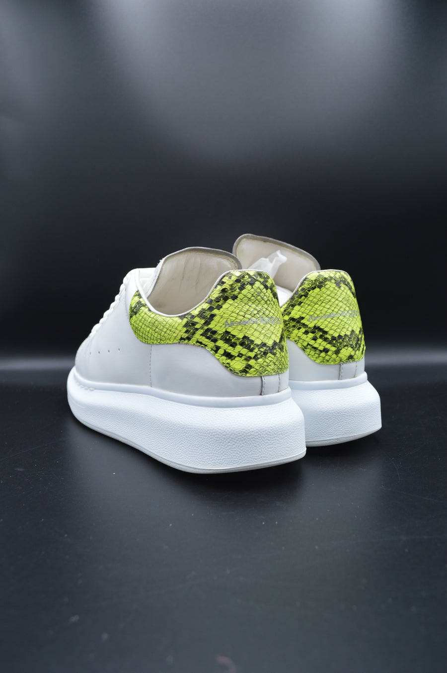 Alexander Mcqueen Oversize blanc/python jaune fluo - T36