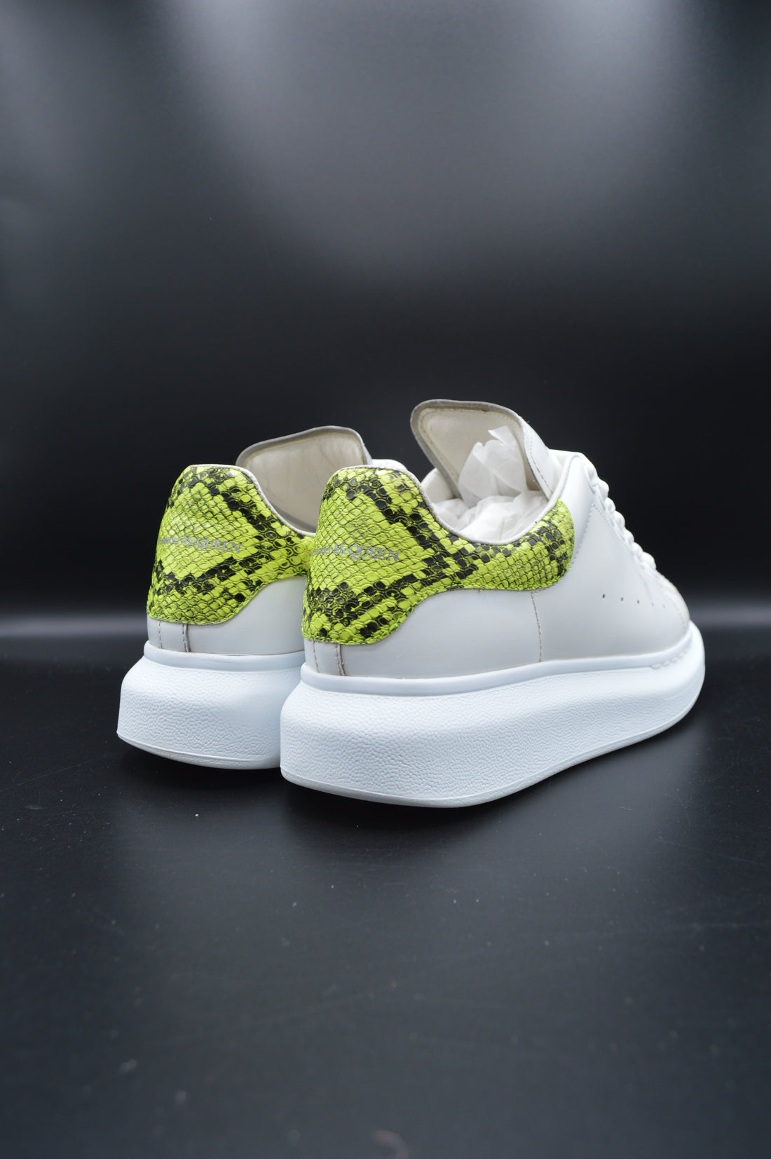 Alexander Mcqueen Oversize blanc/python jaune fluo - T36